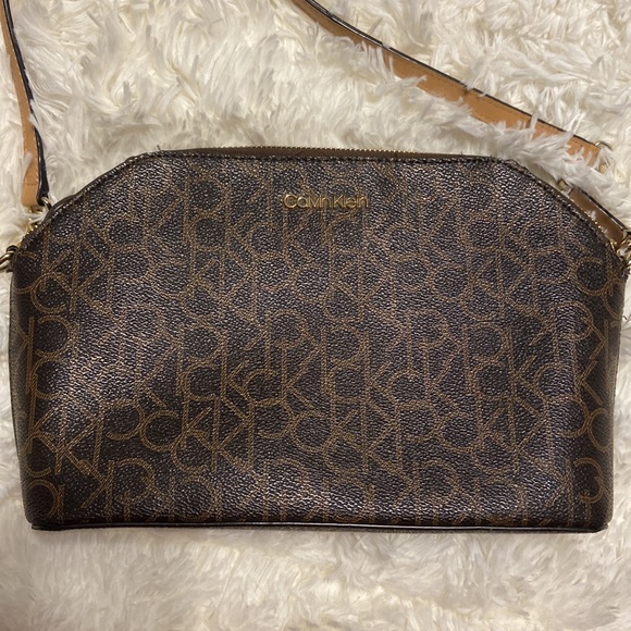Calvin Klein Bags Calvin Klein Mercy Signature Crossbody Bag Brown
